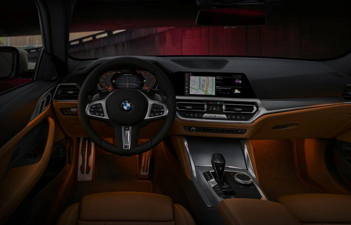 Full front view of the 2021 BMW 4 Series interior