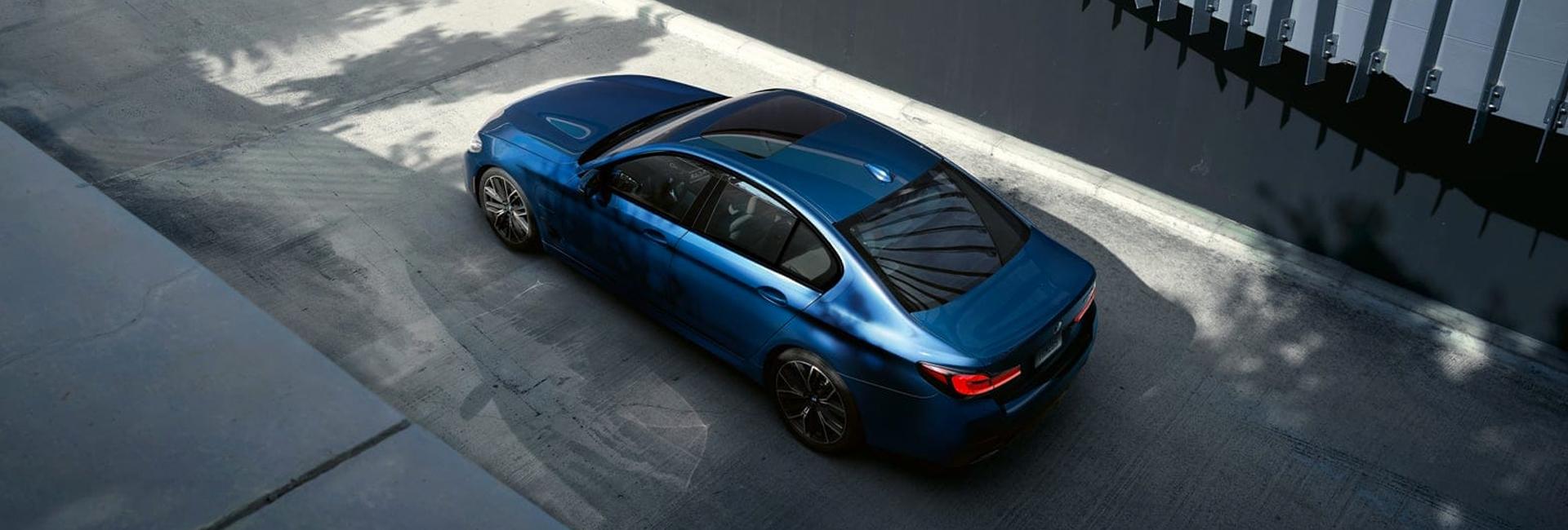 Aerial view of the 2021 BMW 5 Series