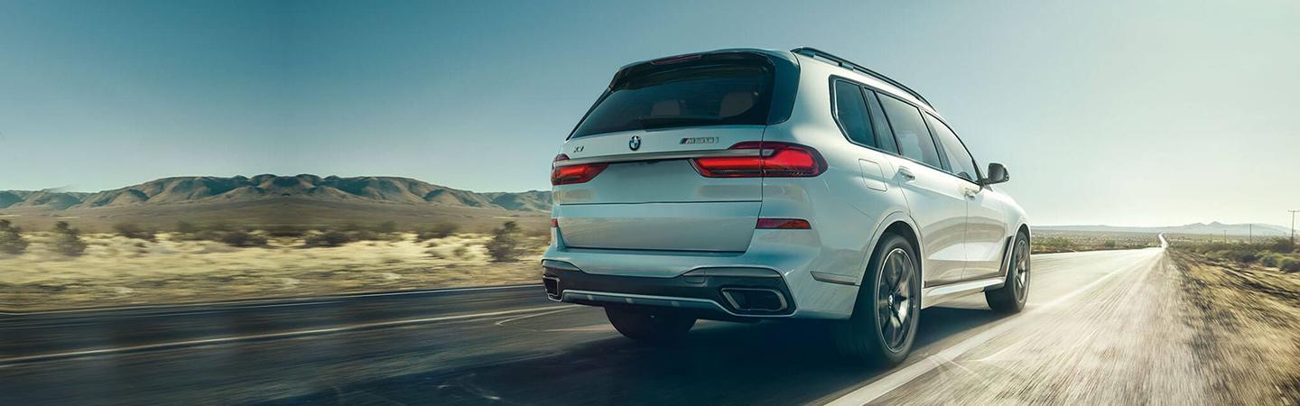 Driving 2022 BMW X7 on the road