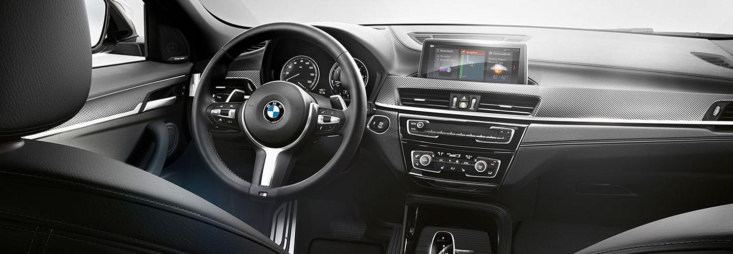 Interior view of a 2023 BMW X2
