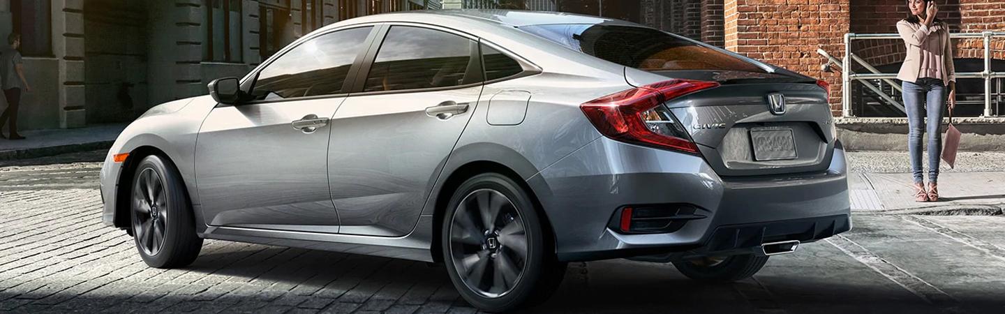 Rear driver view of  the 2021 Honda Civic