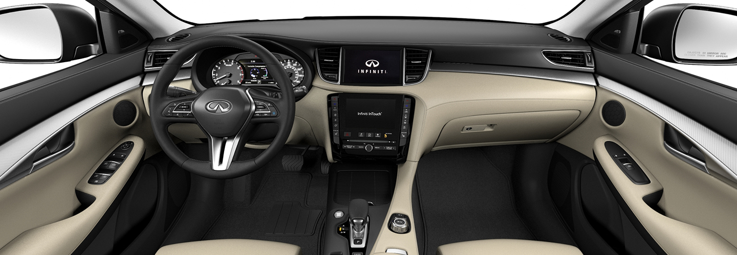 Full interior view of the 2021 QX50