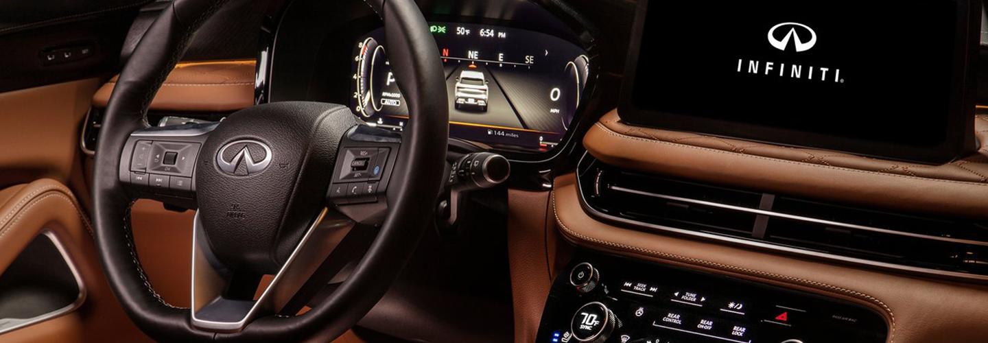Interior view of the 2022 QX60